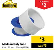 Builders Medium Duty Tape PTFE 120mm x 70mm