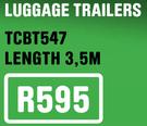 Luggage Trailer Cover Length 3.5M TCBT547