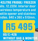 SnoMaster 42L Fridge/Freezer Without Bag & Monitor BD/C-42B