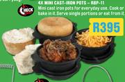 CheckPoint 4x Mini Cast Iron Pots RBP-11