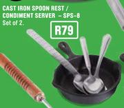 Cast Iron Spoon Rest/Condiment Server SPS-8 Set Of 2