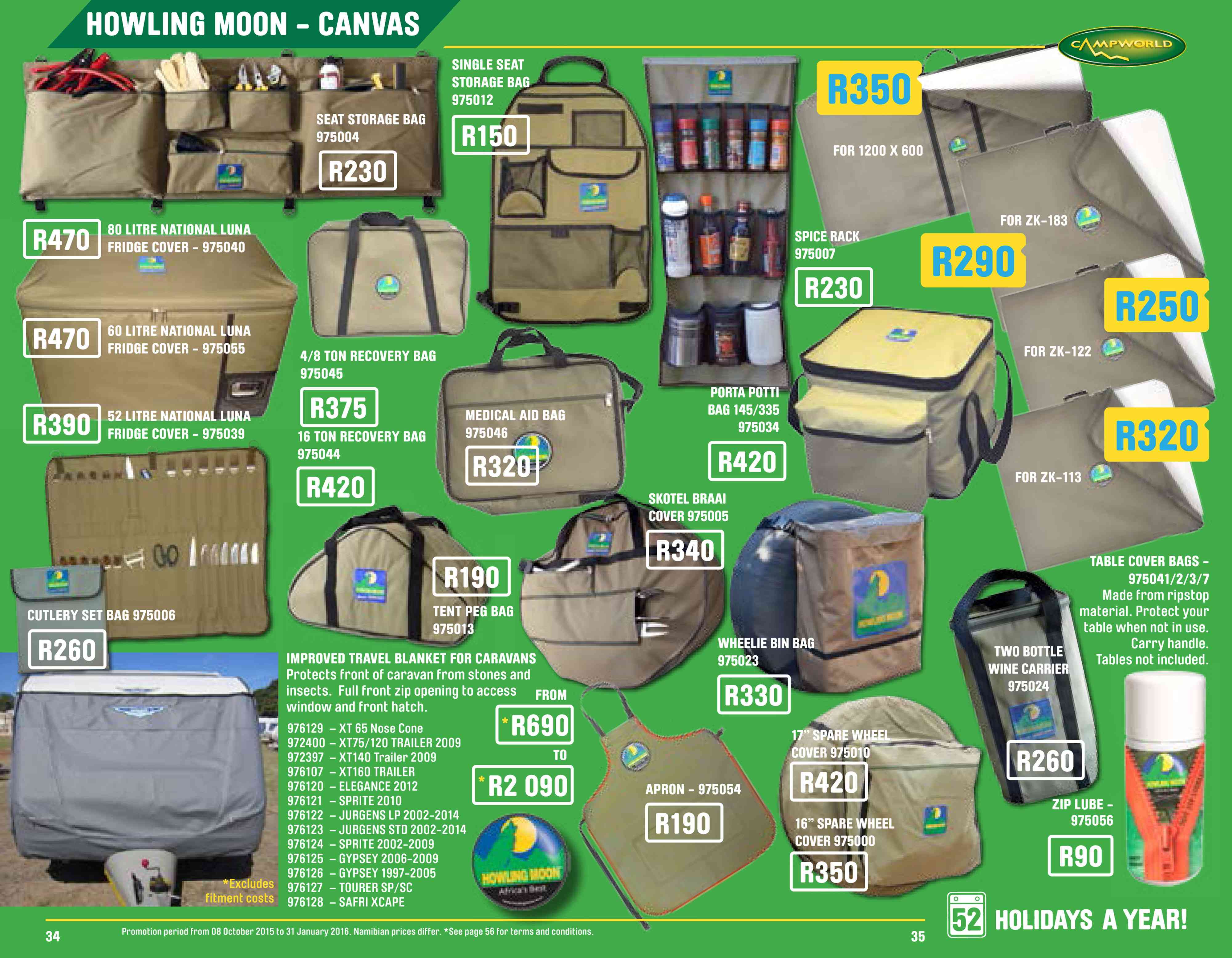 Special Howling Moon Improved Travel Blanket For Caravans — www.guzzle.co.za