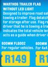 Warthog Trailer Flag Without LED Light 600mm FLG002 For Regular Vehicles
