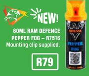 New 60ml Ram Defence Pepper Fog R7516