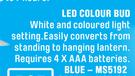 LED Colour Bud Blue MS5192-Each
