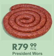 President Wors-Per Kg