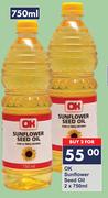 OK Sunflower Seed Oil-For 2 x 750ml
