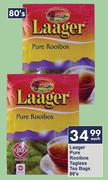 Laager Pure Rooibos Tagless Tea Bags-80's Each
