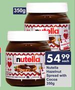 Nutella Hazelnut Spread With Cocoa-350g Each