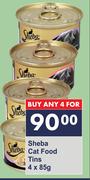 Sheba Cat Food Tins-For 4 x 85g