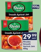 0Rhodes Smooth Apricot Jam-900g Each