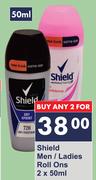 Shield Men/Ladies Roll Ons-For 2 x 50ml
