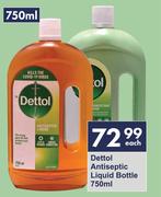 Dettol Antiseptic Liquid Bottle-750ml Each