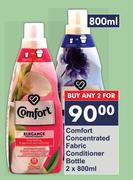 Comfort Concentrated Fabric Conditioner Bottle-2 x 800ml