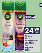 Airwick 6 In 1 Air Freshener 50% More Can Big Pack-280ml Each