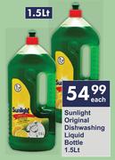 Sunlight Original Dishwashing Liquid Bottle-1.5L Each