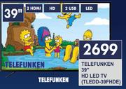Telefunken 39" HD LED TV TLEDD-39FHDE