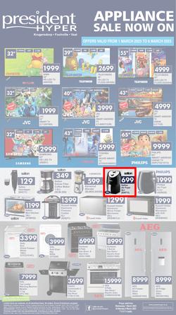 President Hyper : Appliance Sale Now On (1 March - 6 March 2023), page 1