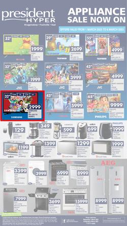 President Hyper : Appliance Sale Now On (1 March - 6 March 2023), page 1