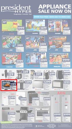 President Hyper : Appliance Sale Now On (1 March - 6 March 2023), page 1