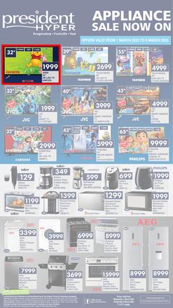 President Hyper : Appliance Sale Now On (1 March - 6 March 2023), page 1