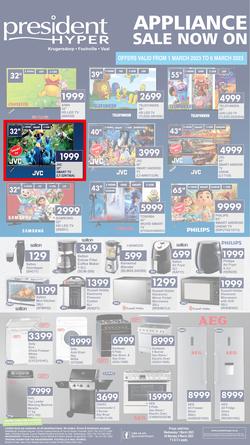 President Hyper : Appliance Sale Now On (1 March - 6 March 2023), page 1