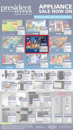 President Hyper : Appliance Sale Now On (1 March - 6 March 2023), page 1