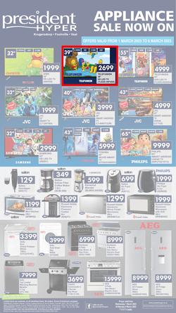 President Hyper : Appliance Sale Now On (1 March - 6 March 2023), page 1