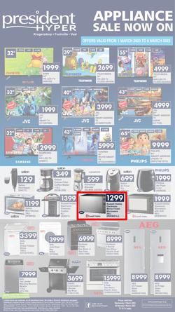 President Hyper : Appliance Sale Now On (1 March - 6 March 2023), page 1