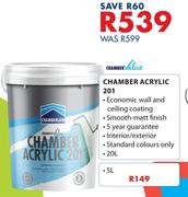 Chamber Value 20Ltr Chamber Acrylic 201
