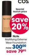 NOTE Mattifying Extreme Wear Foundation