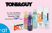 Toni & Guy Hair Care Products-Each
