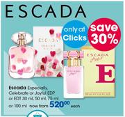 Escada Especially Celebrate Or Joyful EDP Or EDT 30 ml, 50 ml, 75 ml Or 100 ml-Each