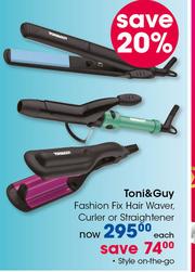 Special Toni Guy Fashion Fix Hair Waver Curler Or Straightener
