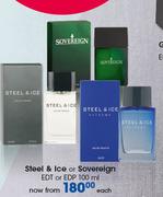 Steel & Ice Or Soverelgn EDT Or EDP-100ml Each