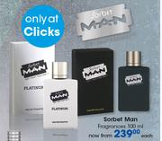 Sorbet Man Fragrances-100ml Each