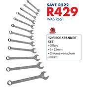 12 Piece Spanner Set