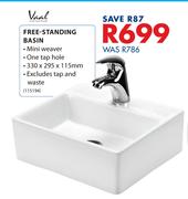 Vaal Free Standing Basin