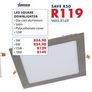 Bright Star LED Square Downlighter-12W