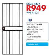 B Security Gate-770 x 1950mm
