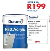 Duram 5Ltr Matt Acrylic