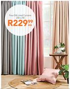 Faux Silk Lined Curtains 230X218-Each