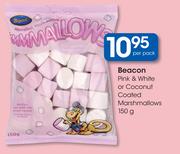 Beacon Pink & White Or Coconut Coated Marshmallows-150g Per Pack