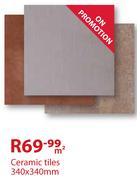 Ceramic Tiles 340x340mm-Per Sqm