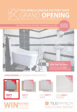 Tile Africa Lenasia : Grand Opening (3 Oct - 1 Nov 2015), page 1