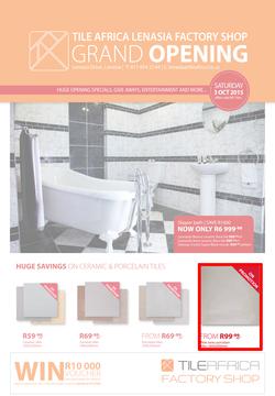 Tile Africa Lenasia : Grand Opening (3 Oct - 1 Nov 2015), page 1