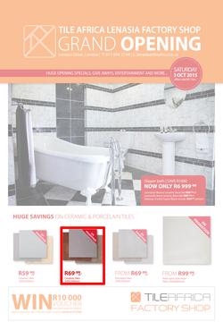 Tile Africa Lenasia : Grand Opening (3 Oct - 1 Nov 2015), page 1