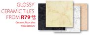 Glossy Ceramic Floor Tiles 400x400mm-Per Sqm