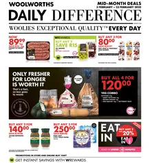 Woolworths Gauteng, Northern Cape, Limpopo, Mpumalanga, Free State & North West : Daily Difference (03 February - 23 February 2025)