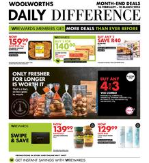 Woolworths Gauteng, Northern Cape, Limpopo, Mpumalanga, Free State & North West : Daily Difference (26 February - 10 March 2024)